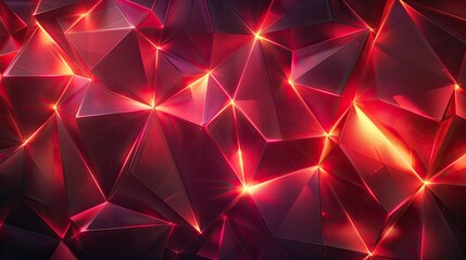 3d dark red Neon abstract geometric pattern background