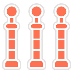 Bollards Vector Icon Design Illustration