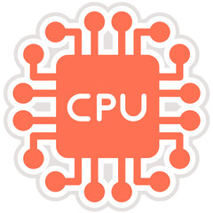 Cpu Vector Icon Design Illustration
