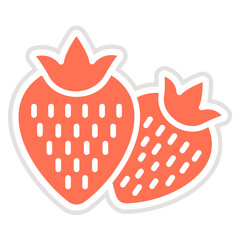 Strawberry Vector Icon Design Illustration