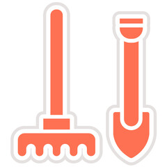 Gardening tools Vector Icon Design Illustration