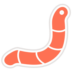 Worm Vector Icon Design Illustration