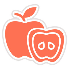 Apple Vector Icon Design Illustration