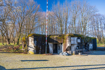 Second World War bunker Wedrowiec in Wegierska Gorka, Poland. - obrazy, fototapety, plakaty