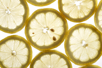 Macrophotography view of lemon slices - 770589867