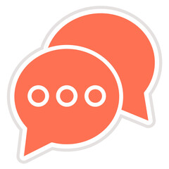 Chat Vector Icon Design Illustration