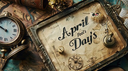 April Fool's day creative background, April fool's day celebrating, Generative Ai  - obrazy, fototapety, plakaty