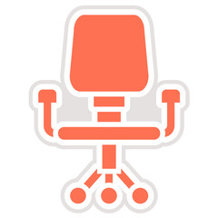 Desk chair Vector Icon Design Illustration