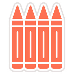 Crayons Vector Icon Design Illustration