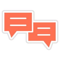 Chat Vector Icon Design Illustration
