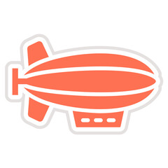 Zeppelin Vector Icon Design Illustration © Graphixs Art