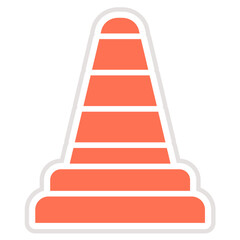 Traffic cone Vector Icon Design Illustration