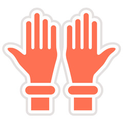 Obraz premium Plastic gloves Vector Icon Design Illustration