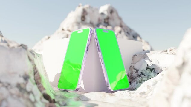 Phone Mockup Landscape Animation 02