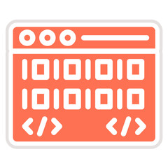 Binary code Vector Icon Design Illustration