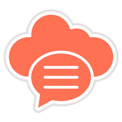 Chat bubble Vector Icon Design Illustration