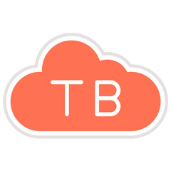 Tb cloud Vector Icon Design Illustration