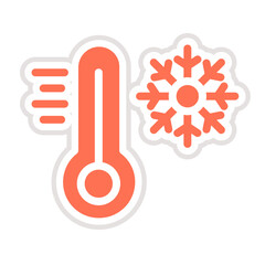 Cold Vector Icon Design Illustration
