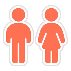 Toilet sign Vector Icon Design Illustration