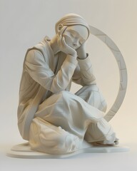 Digital Sculpture of Solace in Words: A Visual Expression of Gratitude for Guidance and Support