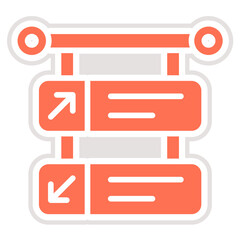 Fototapeta premium Directional sign Vector Icon Design Illustration