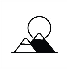 Mountain  icon editable stock vector