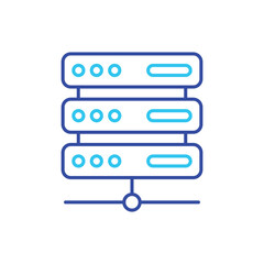 Blue Line Cloud Development vector icon