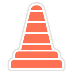 Traffic cone Vector Icon Design Illustration