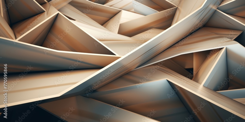 Poster a series of harmoniously merging geometric shapes creating artistic patterns