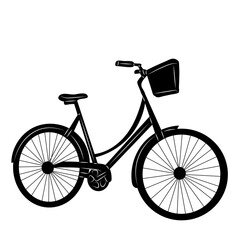 bicycle silhouette on white background vector