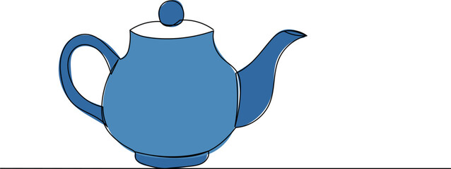 teapot, sketch on a white background vector