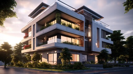 Obraz premium Exterior of an Apartment