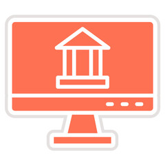 Online banking Vector Icon Design Illustration