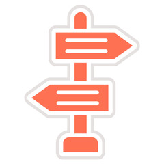 Directional sign Vector Icon Design Illustration