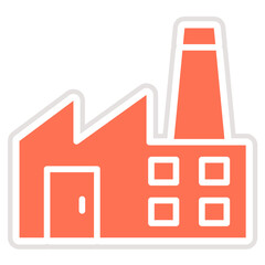 Factory Vector Icon Design Illustration