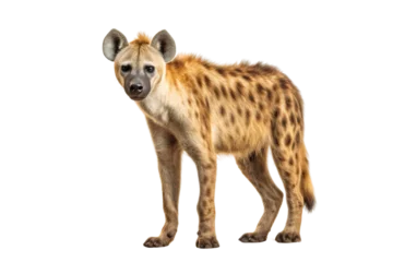 Papier Peint photo Hyène Portrait of a spotted hyena, animal in nature African wildlife, isolated on transparent background