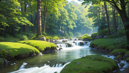 waterfall in the park