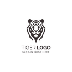Elegant Monochrome Tiger Logo Design for Modern Branding Purposes