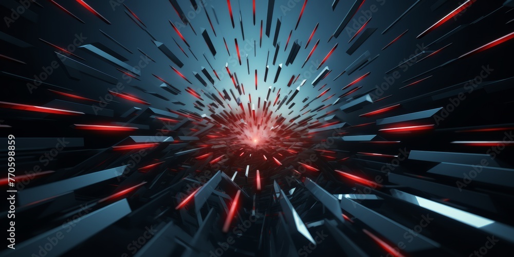 Aufkleber dynamic arrow convergence composition - abstract geometric artwork_intr beginnings