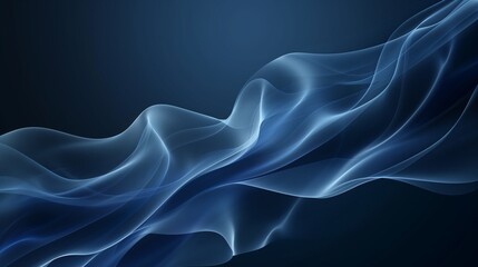 Abstract blue background with smoke waves. Elegant and minimalist design for a mobile phone wallpaper. Generated by artificial intelligence.