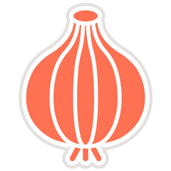 Onion Vector Icon Design Illustration