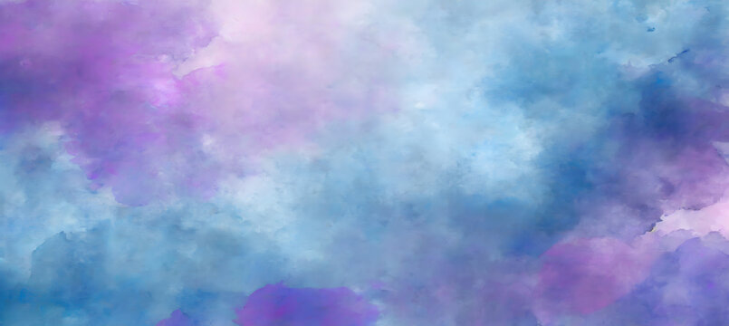 Blue and purple random background with copy space. Generative AI.