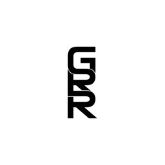 grr lettering initial monogram logo design