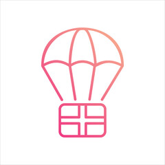 Parachute  icon editable stock vector
