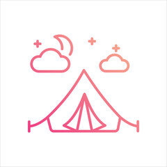 Tent  icon editable stock vector