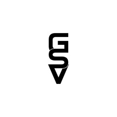 gsv typography letter monogram logo design