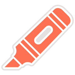 Highlighter Vector Icon Design Illustration