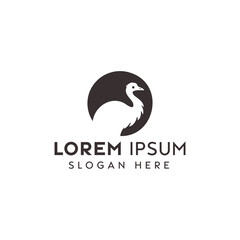 Elegant Black and White Peacock Logo Design for a Modern Brand