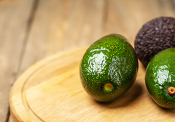 Fresh avocado on wooden background - 770602876