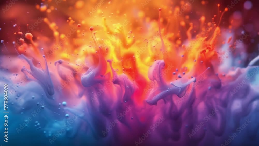 Poster vibrant bursts of multicolored lines bursting from a central point demonstrating the ripple effect o